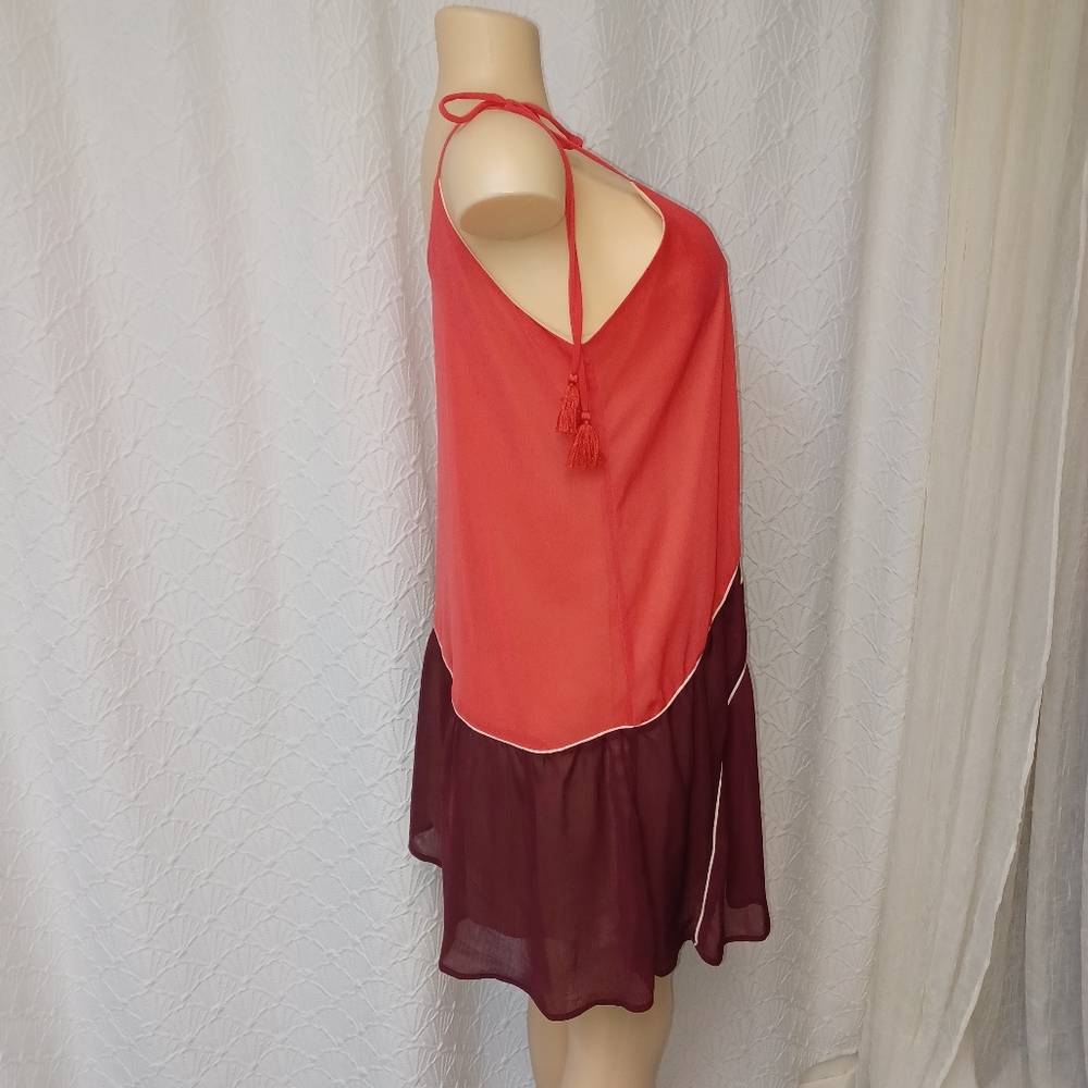 Living Doll Dress Women Size 1 Red and Burgundy Dress - Picture 7 of 14